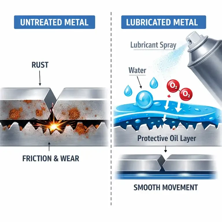 اسپری روان‌کننده چگونه از زنگ‌زدگی و سایش جلوگیری می‌کند؟