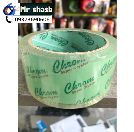 نوار چسب شیشه ای پهن کروم سبز 32 میکرون 90 یاردی بسته 6 عددی